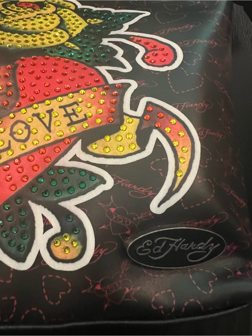 Michael Kors Top Handle Satchel (EUC) & Ed Hardy Cosmetic Pouch (NWT) Bundle - Picture 10 of 16